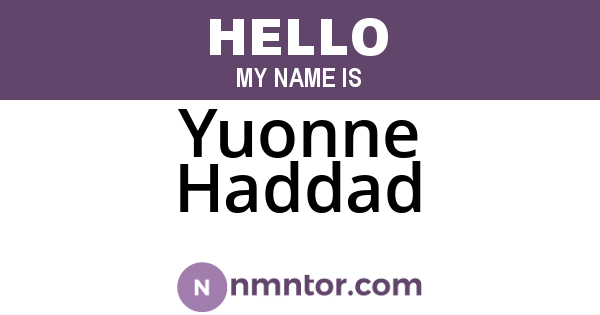 Yuonne Haddad