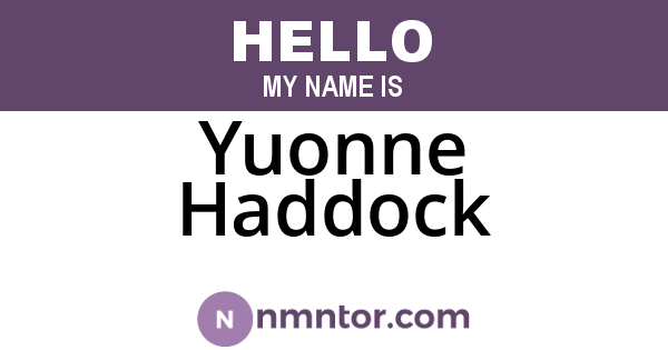 Yuonne Haddock