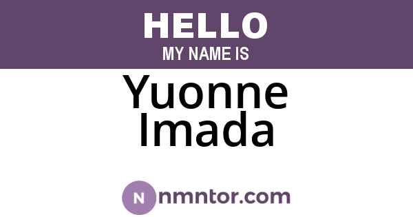 Yuonne Imada