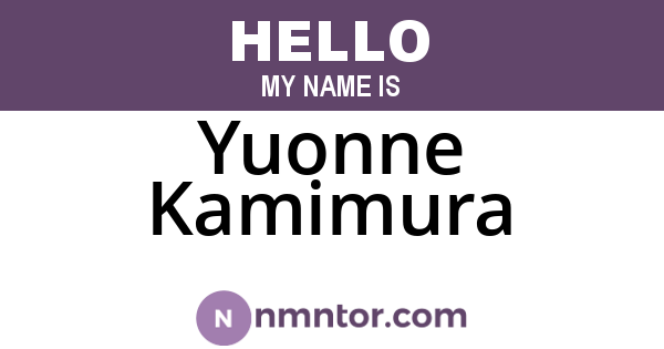 Yuonne Kamimura