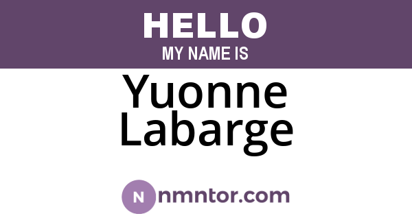 Yuonne Labarge