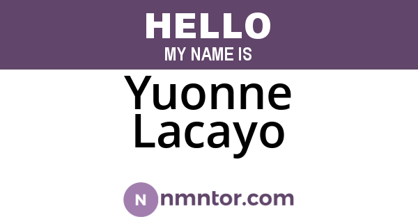 Yuonne Lacayo