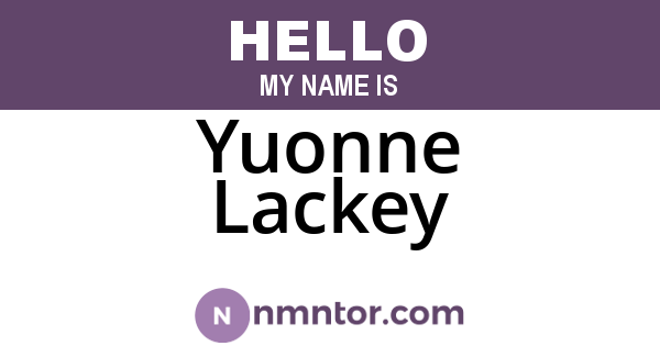 Yuonne Lackey