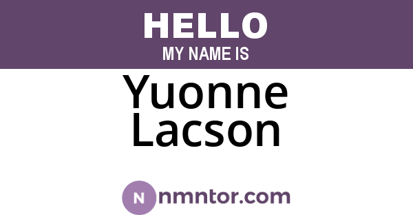 Yuonne Lacson