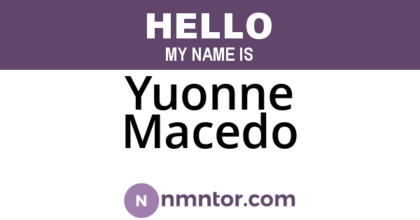 Yuonne Macedo