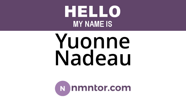 Yuonne Nadeau