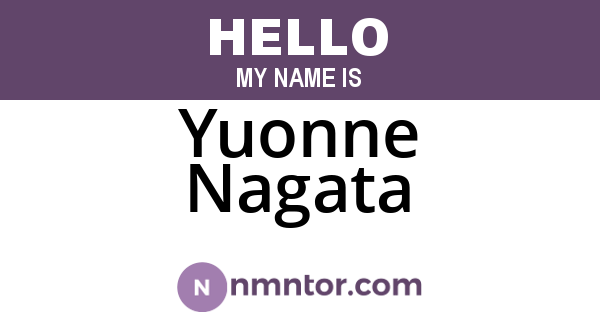 Yuonne Nagata