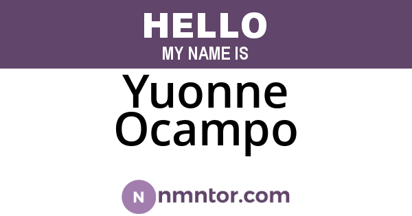 Yuonne Ocampo