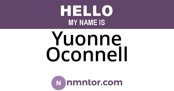 Yuonne Oconnell