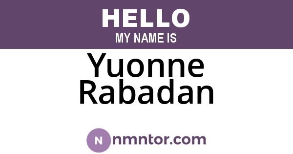 Yuonne Rabadan