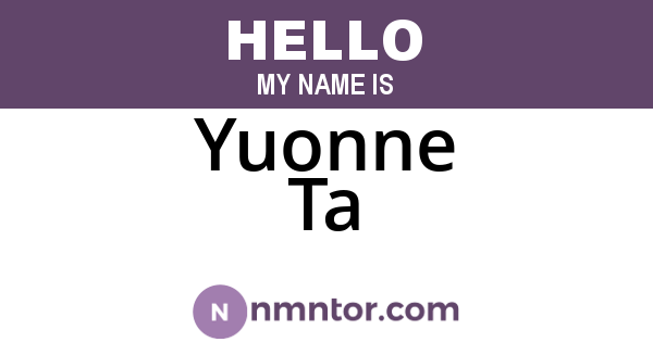 Yuonne Ta