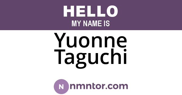Yuonne Taguchi