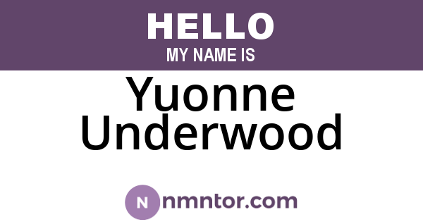Yuonne Underwood