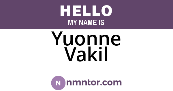 Yuonne Vakil