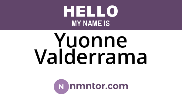 Yuonne Valderrama