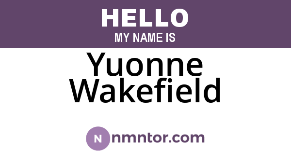 Yuonne Wakefield
