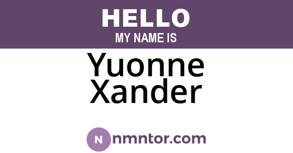 Yuonne Xander