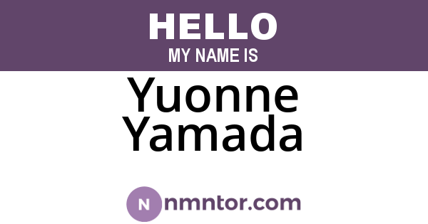 Yuonne Yamada