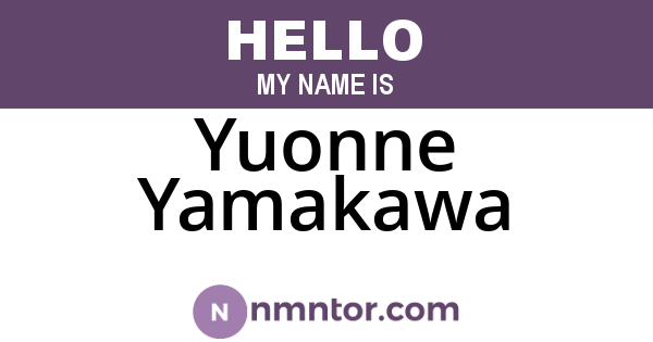 Yuonne Yamakawa