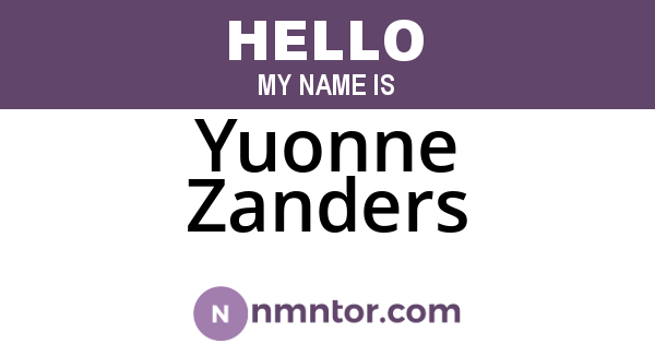Yuonne Zanders