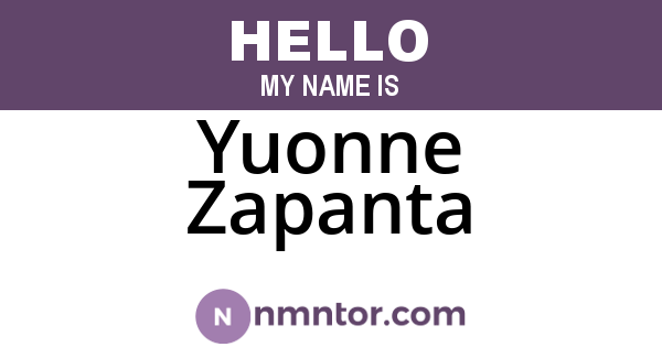 Yuonne Zapanta