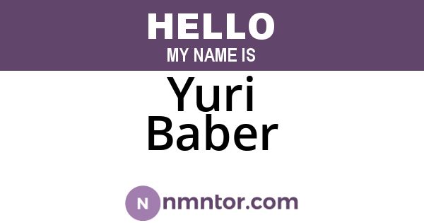 Yuri Baber
