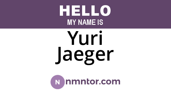 Yuri Jaeger