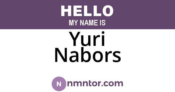 Yuri Nabors
