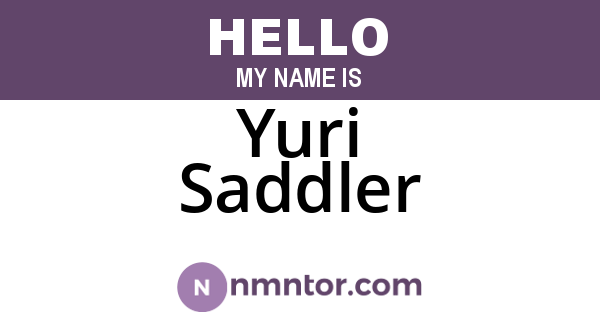 Yuri Saddler