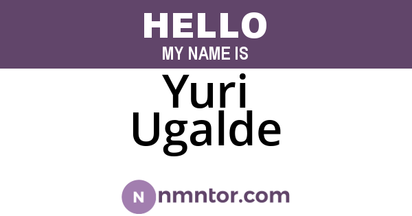 Yuri Ugalde