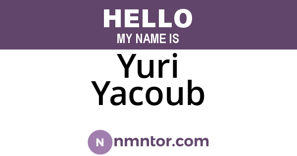 Yuri Yacoub