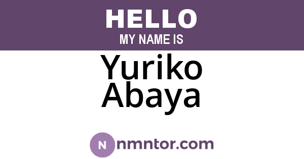 Yuriko Abaya