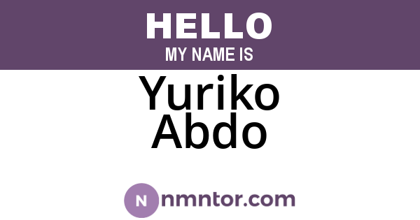 Yuriko Abdo