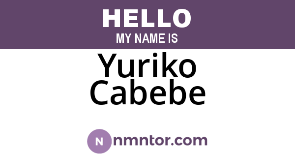 Yuriko Cabebe