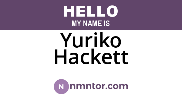 Yuriko Hackett