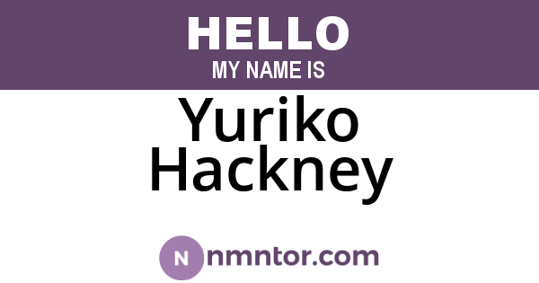 Yuriko Hackney