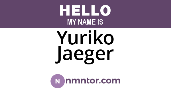 Yuriko Jaeger