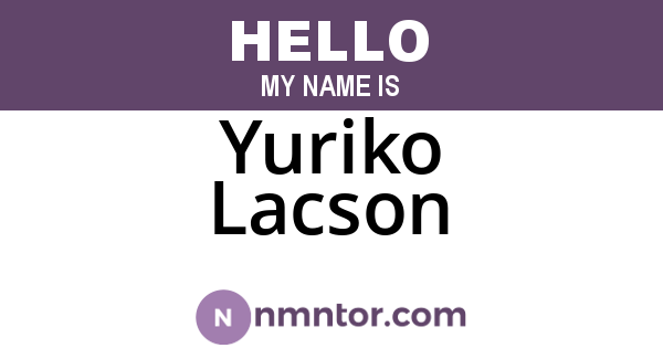 Yuriko Lacson