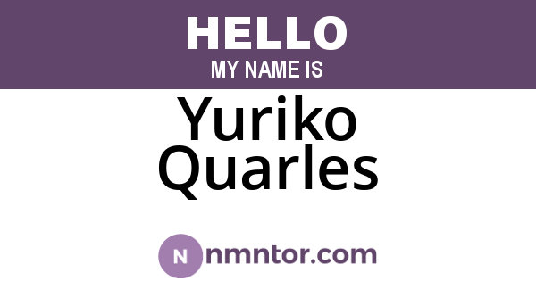Yuriko Quarles