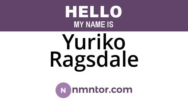 Yuriko Ragsdale