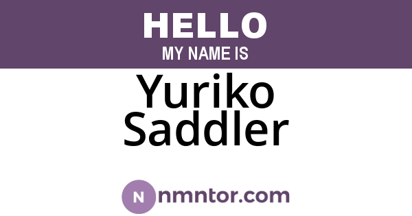 Yuriko Saddler