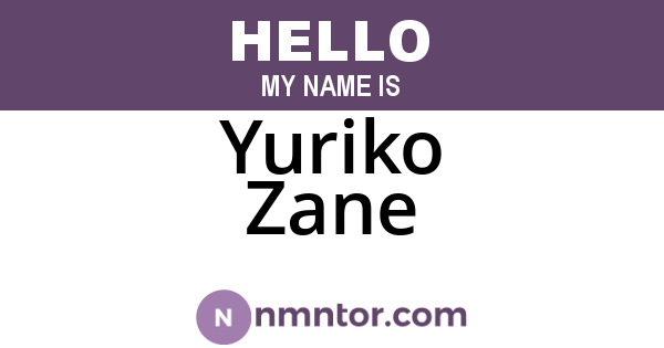 Yuriko Zane