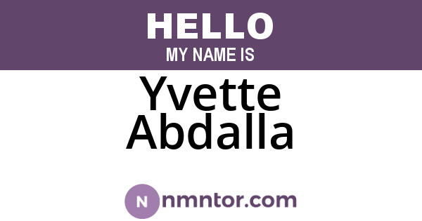 Yvette Abdalla