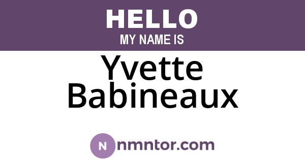 Yvette Babineaux