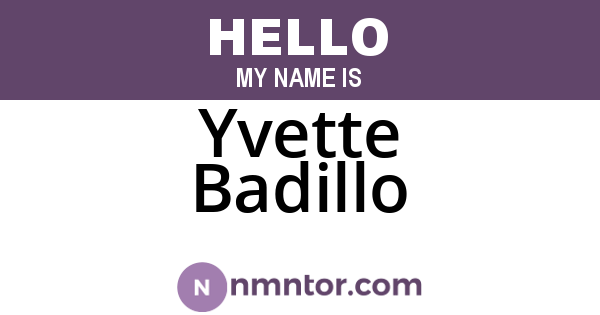 Yvette Badillo