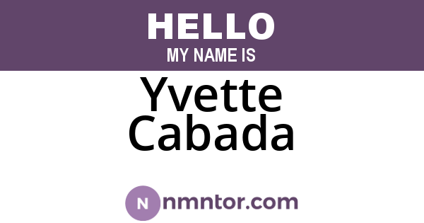 Yvette Cabada