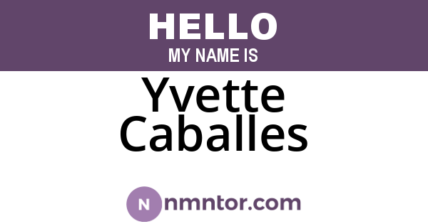 Yvette Caballes