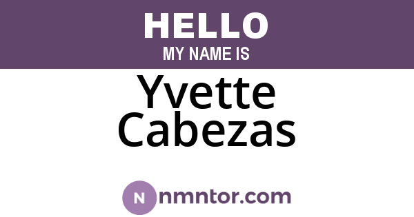 Yvette Cabezas