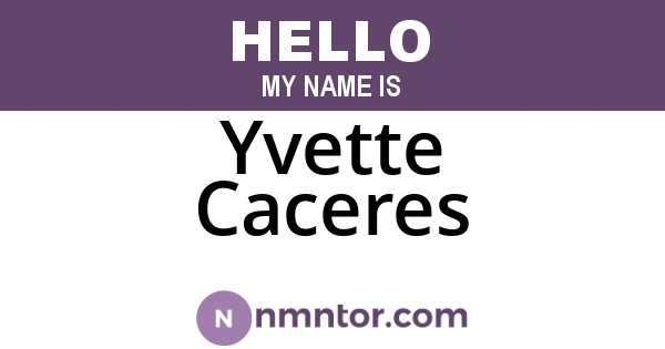 Yvette Caceres