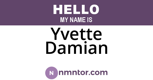Yvette Damian